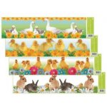 Okenní fólie Velikonoční 789 živá velikonoční zvířátka, pruh 64x15cm – Zboží Mobilmania