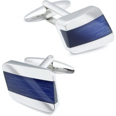 Knoflickarna.CZ manžetové knoflíčky modrý pruh – Zbozi.Blesk.cz