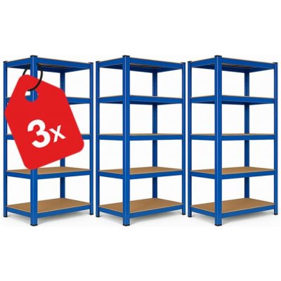 Vyprodej-Regalu.cz Regál 1800 x 900 x 400 mm 5 polic modrý 3 ks – Sleviste.cz