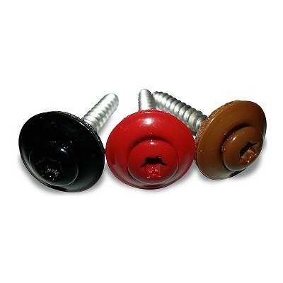 Klempířský šroub s EPDM podložkou, Torx 4,5 x 45 nerez A2/RAL 8004 - měděná hnědá / balení 200 ks – Sleviste.cz