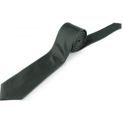 Kravata jednobarevná mikrovlákno zelená tmavá – Sleviste.cz