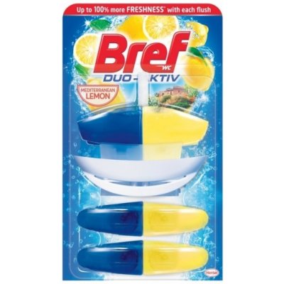 Bref Duo Aktiv tekutý WC blok Lime & Mint náplň 3 x 60 ml – Sleviste.cz