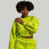 Dámská mikina Strix dámská mikina Lunar Cropped Chartreuse