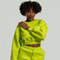 Strix dámská mikina Lunar Cropped Chartreuse