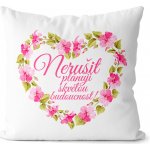 Impar Polštář Nerušit srdce z květin 55x55 – Zboží Mobilmania
