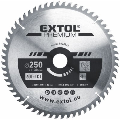 EXTOL PREMIUM 8803242 kotouč pilový s SK plátky, O 250x3,0x30mm, 60T – Hledejceny.cz