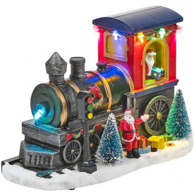 Euro Habitat Vánoční Express Scéna vlak s LED diodami 22cm – Hledejceny.cz