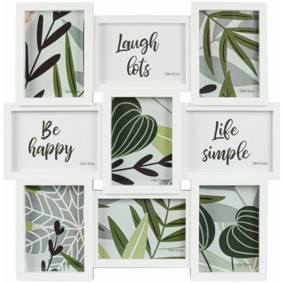 Fotorámečky na více fotografií, 53,2 × 53,2 cm, multi, bílý BB316133012 – Hledejceny.cz