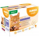 Iams Delights Adult v omáčce Land Mix 12 x 85 g – Hledejceny.cz