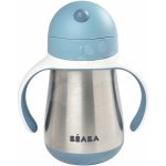 Beaba láhev Bidon s dvojitými stěnami Stainless Steel Straw Cup Windy Blue modrá 250 ml – Zboží Dáma