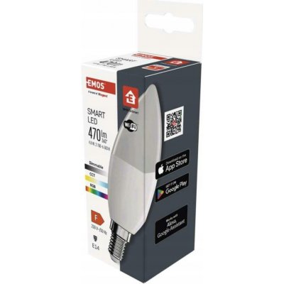 Emos LED žárovka GoSmart E14 470 lm 4,8 W RGB CTT Wi-Fi – Hledejceny.cz