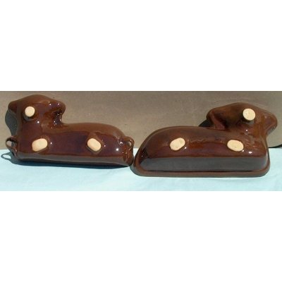 Forma na beránka 2dílná keramika hnědá malá 14x11cm – Zboží Mobilmania