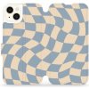 Pouzdro a kryt na mobilní telefon Apple Mobiwear - Apple iPhone 15 Plus - VA59S Modrá a béžová šachovnice