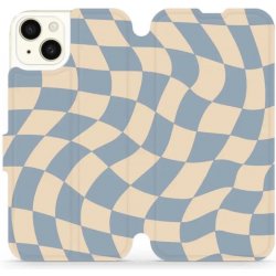 Mobiwear - Apple iPhone 15 Plus - VA59S Modrá a béžová šachovnice
