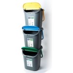 Belli E Forti koše na tříděný odpad TOWER, stohovatelné, šedý, plast, 3 x 30 L BF37100K3 – Sleviste.cz