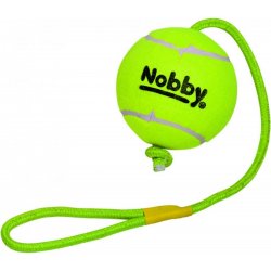 Nobby hračka tenisový míček XL 10 cm s lanem 70 cm