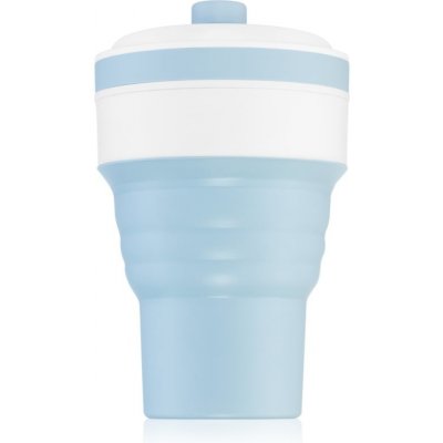 KidPro Collapsible Mug hrnek s brčkem Blue 350 ml