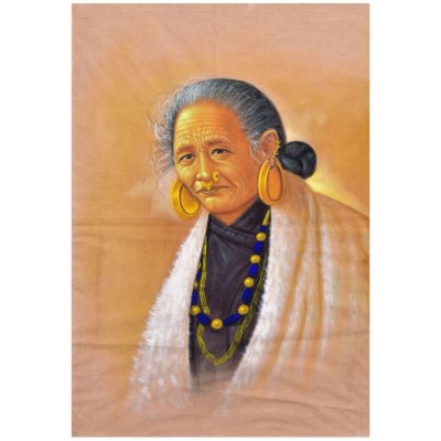 Sanu Babu Ručně malovaný obraz na plátně (bez rámu) Nepál cca 48*72cm (15) – Hledejceny.cz