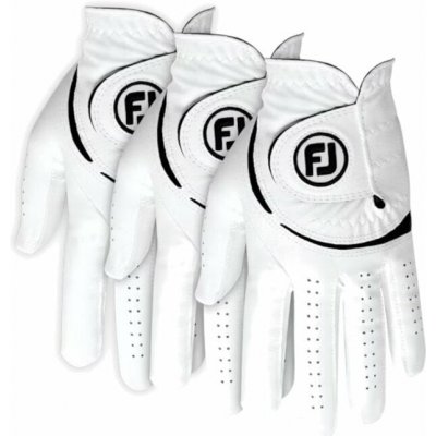Footjoy Weathersof Mens Golf Glove Regular Levá bílá/černá L 2024 3ks