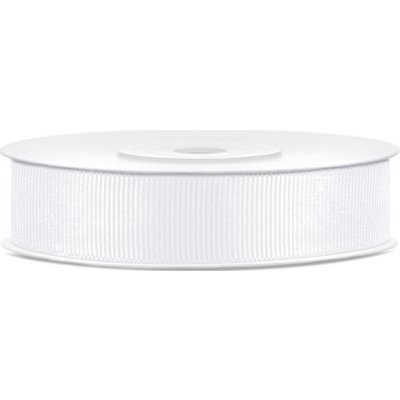 Rypsová stuha BÍLÁ, 15 mm x 25 m – Sleviste.cz