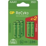 GP Batteries Nabíjecí baterie GP ReCyko 1000 AAA HR03 6 ks – Hledejceny.cz