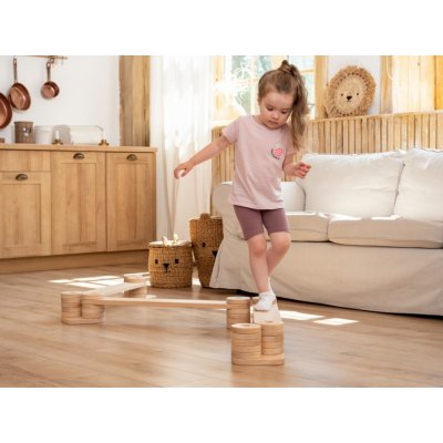 Montessori Furniture Zigzag balanční chodník natural – Zboží Mobilmania