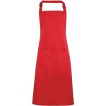 Premier PR154 Zástěra s laclem a kapsou na břiše Colours červená strawberry – Hledejceny.cz