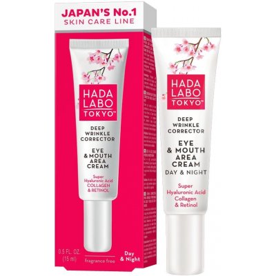 Hada Labo Tokyo Deep Wrinkle Corrector eye&Mouth Area Cream 15 ml – Sleviste.cz