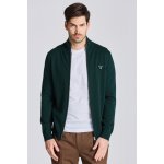 Gant pánský svetr Gant Md. Extrafine Lambswool Zip Card. šedá – Zboží Mobilmania