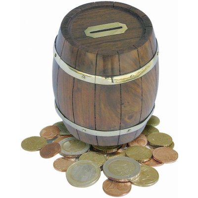 SEA CLUB Dřevěná truhlabox kasičkanámořnický sud na mince 9006sleva – Zboží Mobilmania