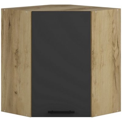 Halmar Horní skříňka rohová Vento GN-60/72, dub kraft / antracit – Zboží Dáma