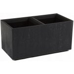 Lamela KARO betonový EKO stojan na květiny 80 x 40 x 40 cm černý beton LA936-71 – Sleviste.cz