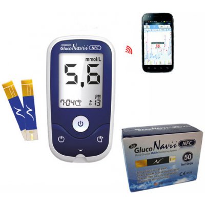 SD Diagnostics Glukometr SD-GlucoNavii NFC + 50 proužků – Sleviste.cz