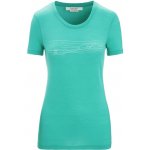 Icebreaker Women's merino Tech Lite II Short Sleeve tee 0A56IT733 Ski Stripes Fresh