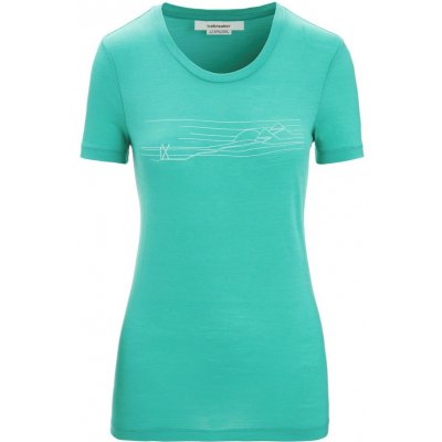 Icebreaker Women's merino Tech Lite II Short Sleeve tee 0A56IT733 Ski Stripes Fresh – Zboží Mobilmania