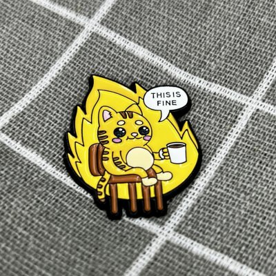 Pinarna This is fine Tohle je v pohodě kočička s kafíčkem v plamenech – Zboží Dáma