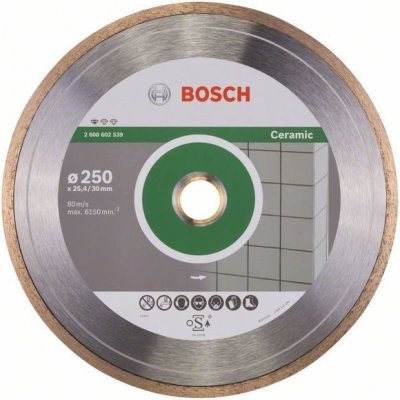 Bosch Diamantový dělicí kotouč Standard for Ceramic 250 x 30+25,40 x 1,6 x 7 mm 2608602539 – Zbozi.Blesk.cz
