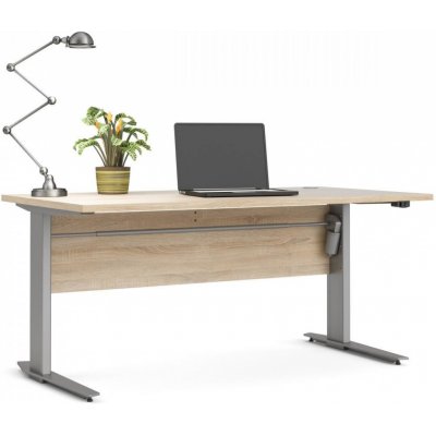 Nábytek Falco Výškově nastavitelný psací stůl Office 80400/318 dub sonoma/silver grey – Sleviste.cz