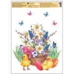 Anděl Přerov Okenní fólie kytice s kuřátky 30 x 42 cm – Hledejceny.cz