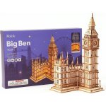 Robotime Rolife Svítící 3D dřevěné puzzle Big Ben 220 ks – Zboží Dáma
