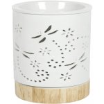 Dragonfly aroma lampa s dřevěným dekorem – Zboží Dáma
