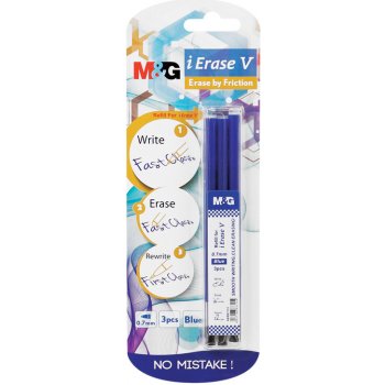 M&G Náplň Gumovací M & G iErase Frixion V 0,7 mm / 3 ks modrá