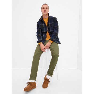 GAP Slim khaki kalhoty Zelená 33X30 Zelená – Zboží Dáma