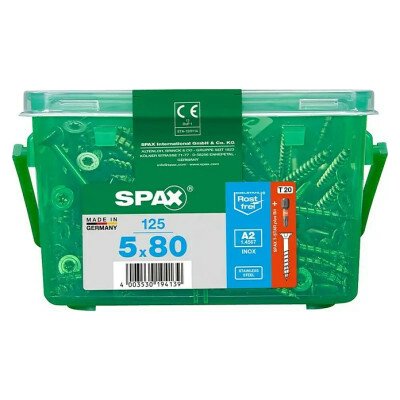 Šroub se zapuštěnou hlavou SPAX T-Star Plus, nerezová ocel A2, 125 ks - A BAUHAUS – Hledejceny.cz