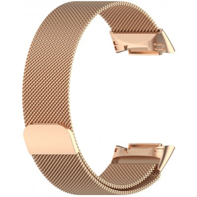 Drakero Milánský tah pro Fitbit Charge 5/6 zlato-růžový L 10396-L – Zboží Mobilmania
