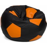 Fitmania Fotbalový míč XXL+ podnožník vzor 05 černo-oranžová – Hledejceny.cz