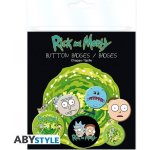 CurePink Placka Rick and Morty Characters Set 6 placek průměr 25 mm a 32 mm – Zboží Mobilmania