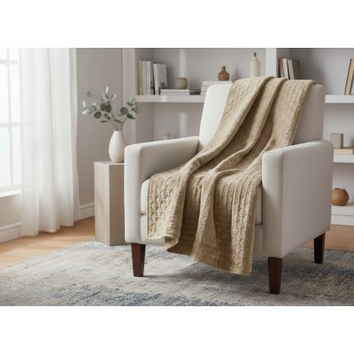 Mybesthome přehoz na křeslo DITA tmavě béžová 70 x 160 cm – Zboží Dáma Mybesthome přehoz na křeslo DITA tmavě béžová 70 x 160 cm – Zboží Dáma