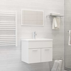 Nábytek XL 2dílná koupelnová sestava bílá kompozitní dřevo