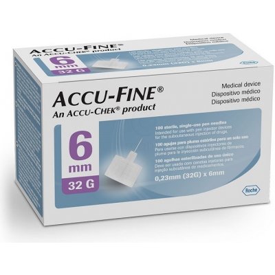 Accu - Fine jehly do inzulínového pera 32 G x 6 mm 100 ks – Sleviste.cz